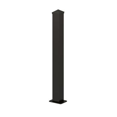 OOGarden - Poteau portail aluminium universel - H.1m70 - Gris Terre d'ombre