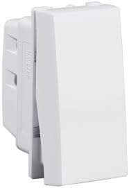 Havells ORO 6A 1 Way Switch (Glossy White, Pack of 5)