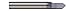 Micro 100 RNCM-120-1 Engraving Cutter - Tipped Off - Single Ended, 90? Included Angle, 12 mm Shank Dia, 0.1 mm Offset, 14 mm Split Length, 83 mm OAL, Uncoated