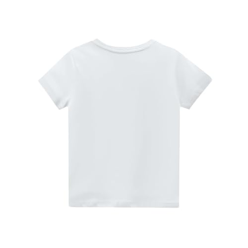 sfdgfhyf Girls' Summer T Shirts Crewneck Petal Short Sleeve Cute Casual Short Sleeved T Shirt for Children4