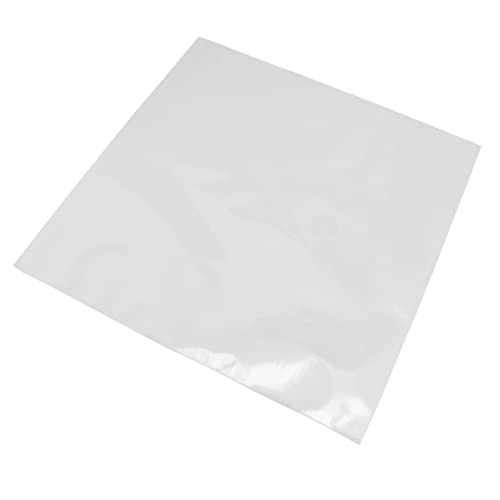 BRIGHTFUFU 50個フラットオープン レコード保護袋 入り 厚手ワイド設計 ビニールレコードプロテクター 透明カバー