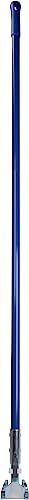 Image of SPARTA 60 inch Fiberglass Dust Mop Replacement Handle with Clip-On Jaw Clamp Connector, Sliding Locking Collar, Commercial Floor Cleaning, Blue (Pack of 12)