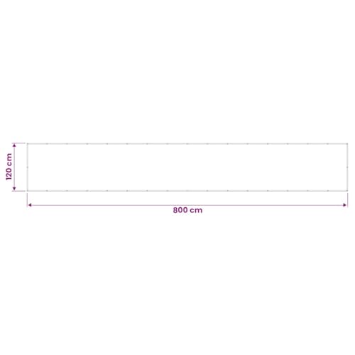 Brise-vue pour balcon 120x800 cm occultant extérieur imperméable blanc