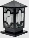 Taj Black Metal Gate Light Pack of 2 (Bulb Not Included) Gate Light Outdoor Lamp