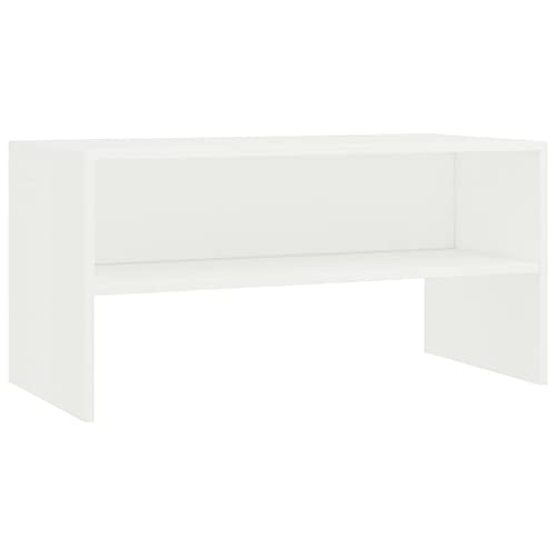 vidaXL Mobile TV con Vano a Giorno Stile Classico Pratico Credenza Armadietto Basso Multimediale Bianco 80x40x40 cm in Truciolato