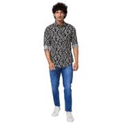 Image of Spykar Men's Regular Fit N /A Full Sleeve Printed Casual Shirts