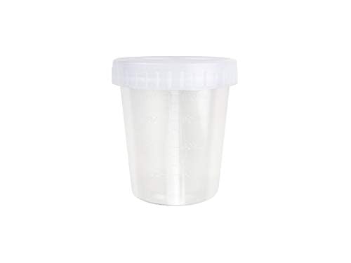 Caplugs Evergreen 240-5614-030 Specimen Containers SLSC Series, 120mL/4oz, 60.7mm (D) x 73mm (H), Polypropylene with Natural Cap, Leak Resistant Closure, Storage, Labware, (Pack of 100)