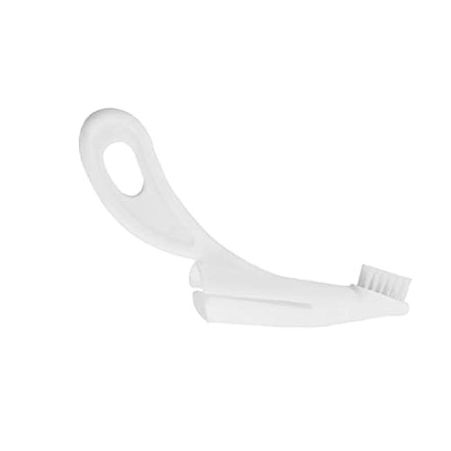 VINGVO Dog Toothbrush, Cat Toothbrush, Nylon Bristle Cat Finger Toothbrush Soft Ergonomic Handle Dog Tooth Brush Pet Toothbrush Teeth Whitening Pet Supplies (White)-f9Dz2GQc