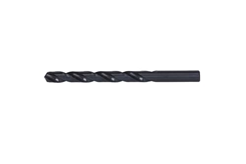 Image of Century Drill & Tool 24125 Pro Grade Black Oxide Drill Bit, 25 /64 inch, Pro | Straight shank, 5-1 /8 inch overall length, 135 point, cuts steel, wood & plastic, 135 split point