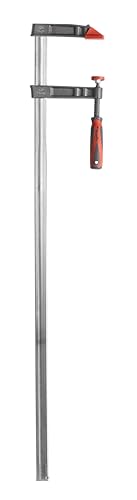 kwb Profi Schraub-Zwinge mit 2-Komponentengriff 120 x 1000, Spann-Weite 1000 mm, Spannbacken aus Temperguss-Stahl, Schraubzwenge mit Hohlprofilschiene, Spanntiefe: 120 Mm