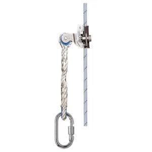 Sistema Anticaduta Scorrevole Con Moschettone, Corda Kernmantel 11 mm, Corde di Sicurezza 10 m, Chiusura a Vite