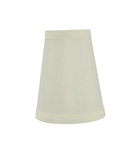 Aspen Creative 32661-6B, Empire Clip-On Chandelier Lamp Shade, Off-White, 2 1/2" Top x 4" Bottom x 5" Slant Height, Set of 6 by Aspen Creative - Used condition - US$22.12