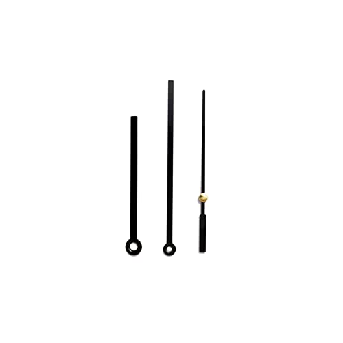 Image of Black Metal Clock Hands Replacement Set - Modern Metallic Needles for DIY Wall Clock Making, Resin Art & Crafts (Set of 1) (Black State Pati)