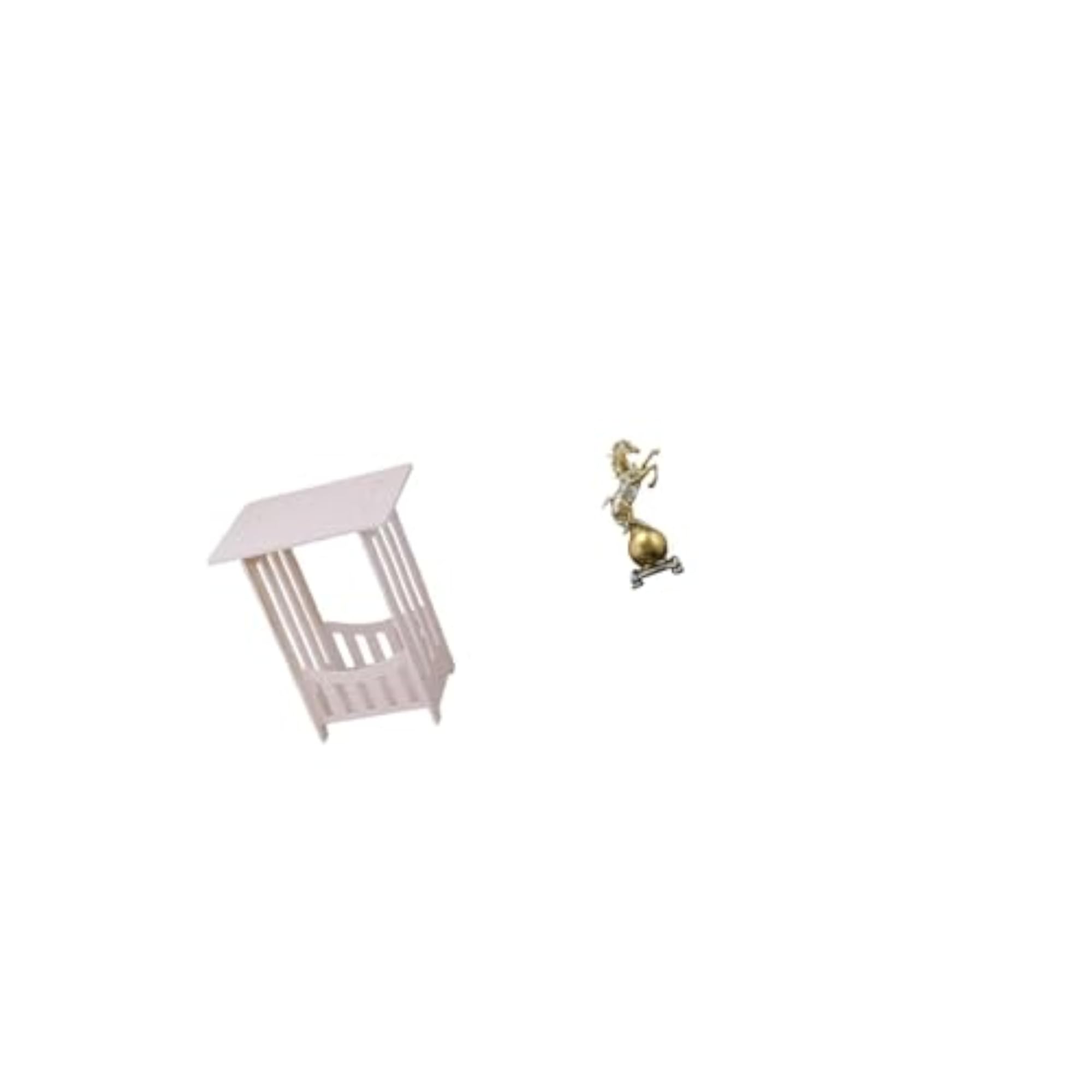 Portable Bedside Table with Modern Horse Statue Art Craft Ornament
