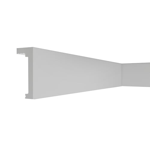 LEDKIA LIGHTING Moldura Elah para Tira LED de 2 Metros | Acabado Blanco | Aluminio con Difusor Decorativo | Instalación en Pared o Techo | Ideal para Iluminación Indirecta LED en Interiores