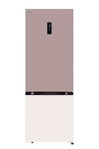 Image of LG 340 L, 2 Star,Frost Free, Smart Inverter, Double Door Bottom Freezer Refrigerator with Wi-Fi Convertible, DoorCooling+ (GLB3426BFPT,Pink Tango, Express Freeze, Full Wine Rack, 2026 Model)