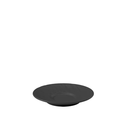 Villeroy & Boch – Manufacture Rock Untertasse Für Espresso Oder Mokka 12 Cm Schwarz, Spülmaschinenfest, Geschirr, Premium Porzellan