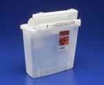 Covidien SharpSafety Clear Safety Room Sharps Container, 5 Quart Capacity, Counterbalance Lid