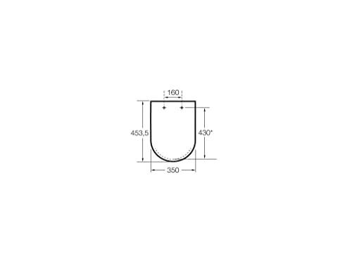 Roca The Gap Square abattant WC frein de chute blanc Supralit A80147200B