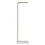 衣類ラック 家庭用ハンガー ハンガーラック ロッドハンガー フロアハンガー 取り外し可能ハンガー 強力な耐荷重 さびにくい 鉄ハンガー 衣類収納 垂直ハンガー 床置きコートラック 落下防止ベース 大容量 多機能 省スペース 家庭用に適しています。 (170cm, 金と白)