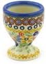 Polmedia Polish Pottery Egg Holder UNIKAT - Summer Bouquet Pattern Handmade in Boleslawiec Poland + Certificate of Authenticity