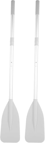 Leapiture Oars Rubber Paddles Watercraft Accessories Rowing Gear Oars 2 Oars with 2 Blades Suitable for Water Sports