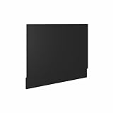 Aquariss Badewannen-Endplatte, 700 mm, 18 mm, MDF-Lackierung, mattschwarz, verstellbare Höhe für Badezimmer, Badewanne