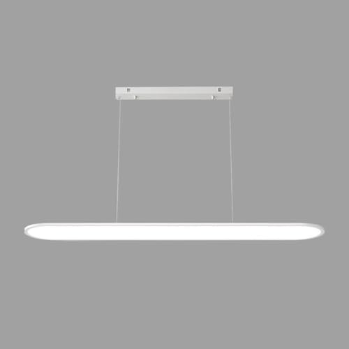 Lámpara colgante ultrafina de metal blanco con panel acrílico de alta gama y LED