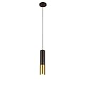 Lywins GU10 Dia 6CM L30CM Black Gold Kitchen Island Pendant Light Adjustable Height Mini Modern Black Hang Lamp for Dining Room, Bar, Coffee, Shop, Farmhouse