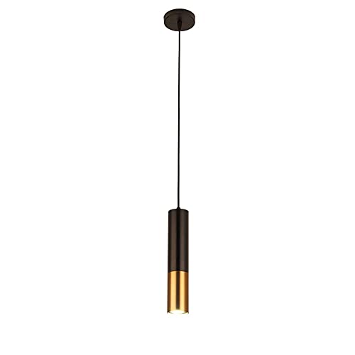 Lywins GU10 Durchmesser 6CM L30CM Schwarz Gold Küche Insel Pendelleuchte Verstellbare Höhe Mini Modern Schwarz Hängelampe zum Esszimmer, Bar, Kaffee, Geschäft, Bauernhaus Cover