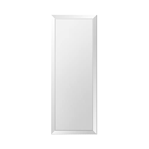 Fab Glass and Mirror 18"X40" Inch Rectangle Beveled Polish Frameless Hooks Wall, 18" x 40"