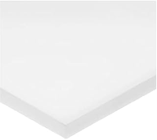 UHMW (Ultra High Molecular Weight Polyethylene) Sheet, Opaque White, Standard Tolerance, ASTM D4020, 1/8" Thickness, 12" Width, 12" Length (12" X 12")