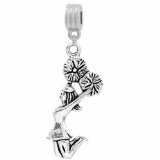 Sexy Sparkles Cheerleader Dangle Charm Spacer Bead – Compatible with European, Troll, Chamilia, and Other European Bracelets, Fits All Major Brands, Zinc Metal Alloy2