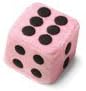 Bunco Game Kit with a Crystal Tote Bag - Includes Tote Bag, Pink Dice, Score Sheets, Pencils, Bell, & 3 Inch Plush Dice - Excellent Bunco Set