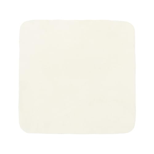 QUARKZMAN Chiffon en Peau de Chamois pour Voiture, carré de 15 cm x 15 cm, en Chamois Naturel, Ultra-Absorbant, idéal pour sécher et Nettoyer Les vitres, la Peinture, Blanc.