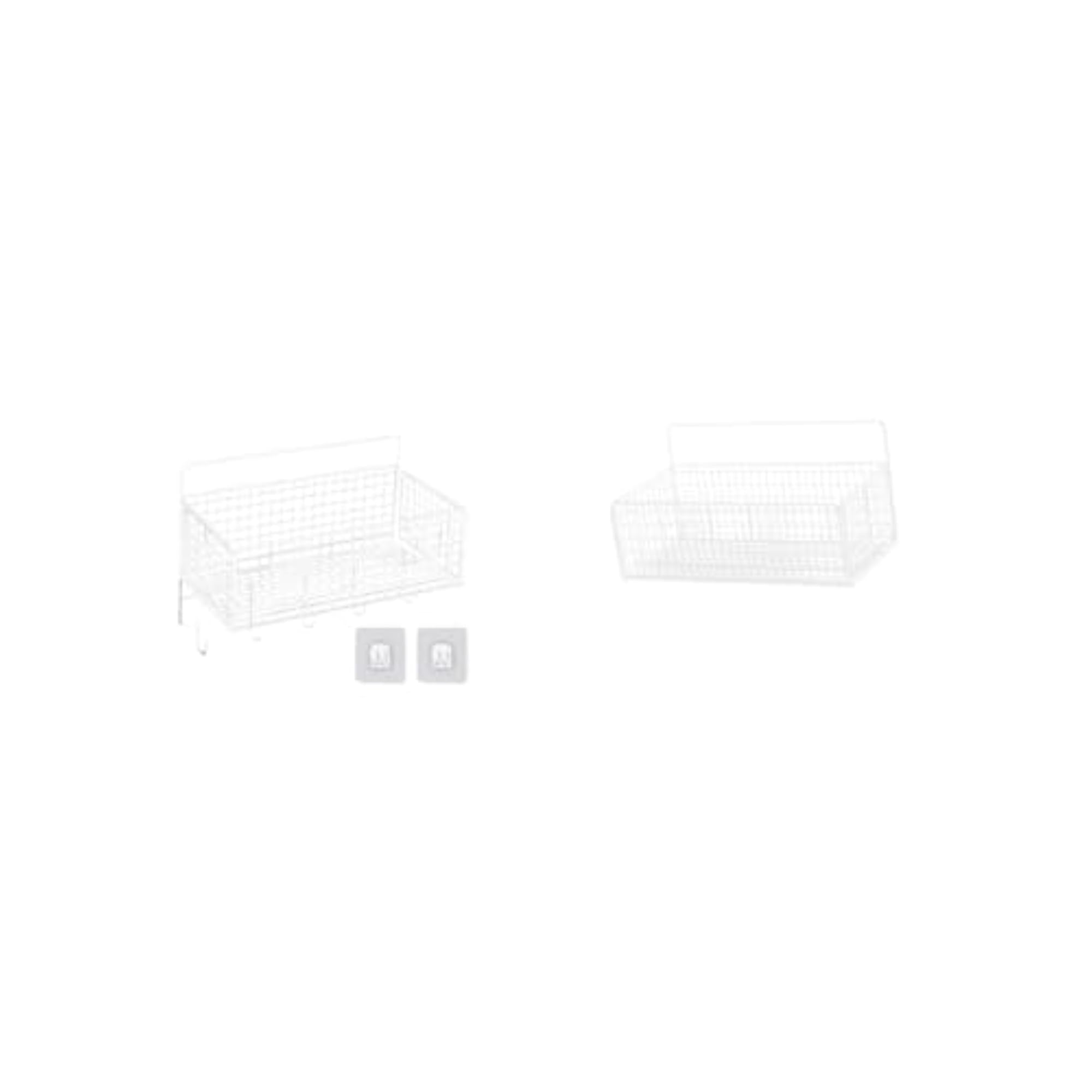 Metal Wire Floating Storage Organizer Basket for Kitchen & Bathroom