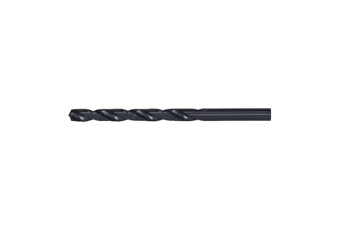 Image of Century Drill & Tool 24118 Pro Grade Black Oxide Drill Bit, 9 /32 inch, Pro | Straight shank, 4-1 /4 inch overall length, 135 point, cuts steel, wood & plastic, 135 split point