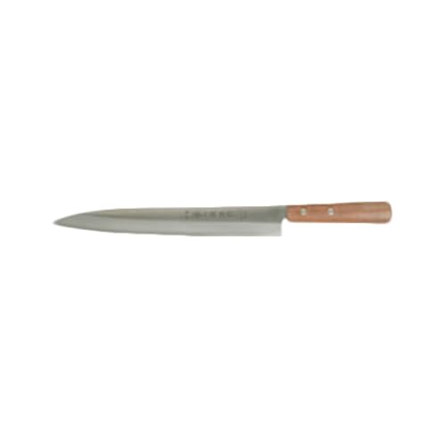 JAS014270 Sashimi Knife, 10-3/4" Blade, Pointed, Riveted Wood Handle, Stainless Steel Blade