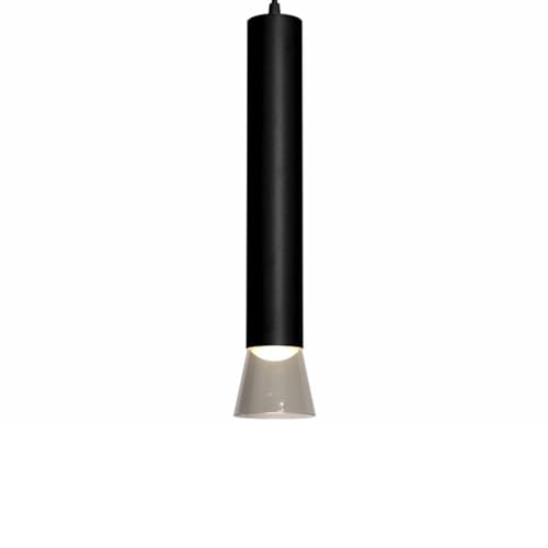 Lámpara colgante de metal negro mate y diseño nórdico minimalista de alta gama