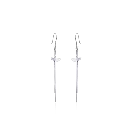 Boucle d'oreille pendante argent hypoallergénique sans nickel pour oreilles sensibles