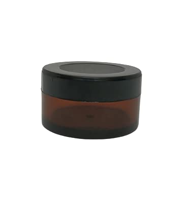 JarbazaarJARBAZAAR (SUPERSAVER Pack of 20 PCS) 25 Gram Amber Color Acrylic SAN JAR for DIY Cosmetic LIPBALMS,Lip Scrubs, BODYBUTTER JAR Travel Friendly with Protective Inner lid 100% Leak Proof