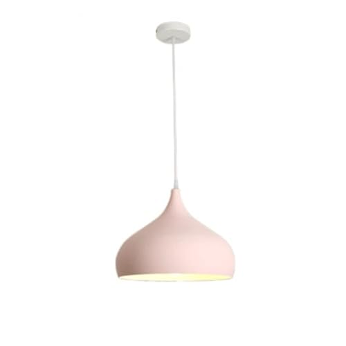 Abat-jour industriel nordique en métal rose de 24 cm pour un chevet minimaliste
