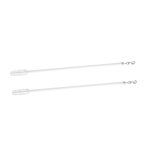 Ciieeo 2pcs Aluminum Alloy Curtain Pull Rods Lightweight Sturdy Draw Wands for Smooth Hand-Operated Opening and Closing Curtains Compact Design for Windows and Drapery