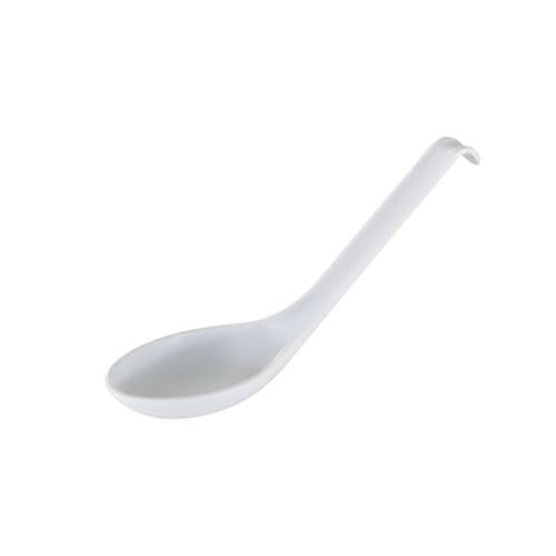 FSE 7200WT Soup Spoon, 5/8 oz., 6" x 1-3/4", Break-Resistant, Dishwasher Safe, Melamine, Classic, White, Pack of 12