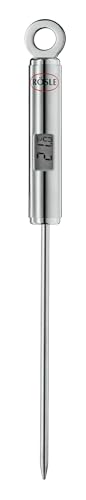 RÖSLE Gourmet-Thermometer, Grillthermometer mit digitaler, beleuchteter Temperaturanzeige in °C und °F, -40 °C bis +200 °C… – Ansicht 1