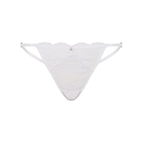 Ann Summers Sexy Lace Planet String Thongs for Women with lace Trim and Charm Detail - Lace G String - Barely There String Underwear - Thong Lingerie - White Cover