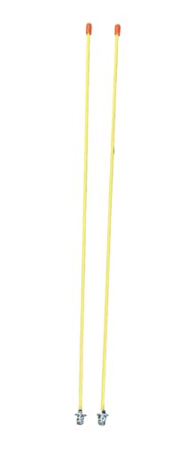 JLP 7' Foot 5/16 Snow Trailer Marker Poles Guides Set Yellow Cargo PWC Motorcycle RV Travel Trailer, Red