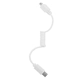 Extension à ressort adaptative : la structure spiralée du câble USB à ressort offre un ajustement précis et une grande résilience, permettant de l’utiliser comme cordon de charge pour téléphone portable ou comme câble rétractable à la maison et au travail. câble usb-a vers usb-c, cordon de charge usb-c court