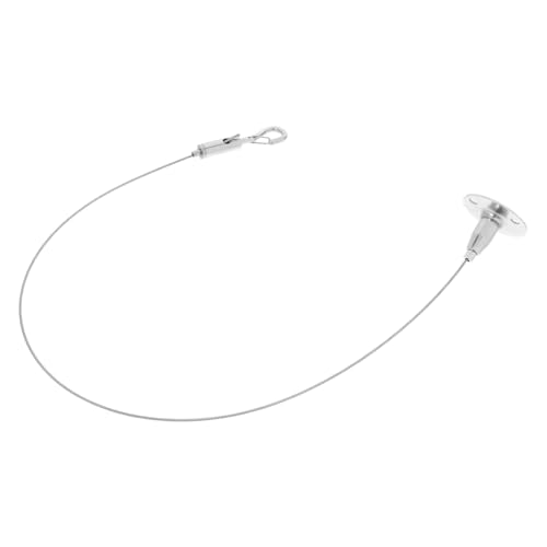STOBOK Stainless Steel Adjustable Hanging Cable for Lighting Fixtures and Artwork Ceiling Suspension Wire with Hook for Elegant Display and Secure Installation
