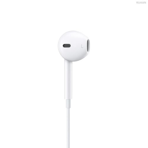 Image of RUAAN Original Lightning Connector, Wired in-Ear Earphones with Mic & Volume Control, Stereo Sound with Deep Bass, Sweat Resistant Lightning Earbuds Compatible with iPhone, iPad & iOS Devices